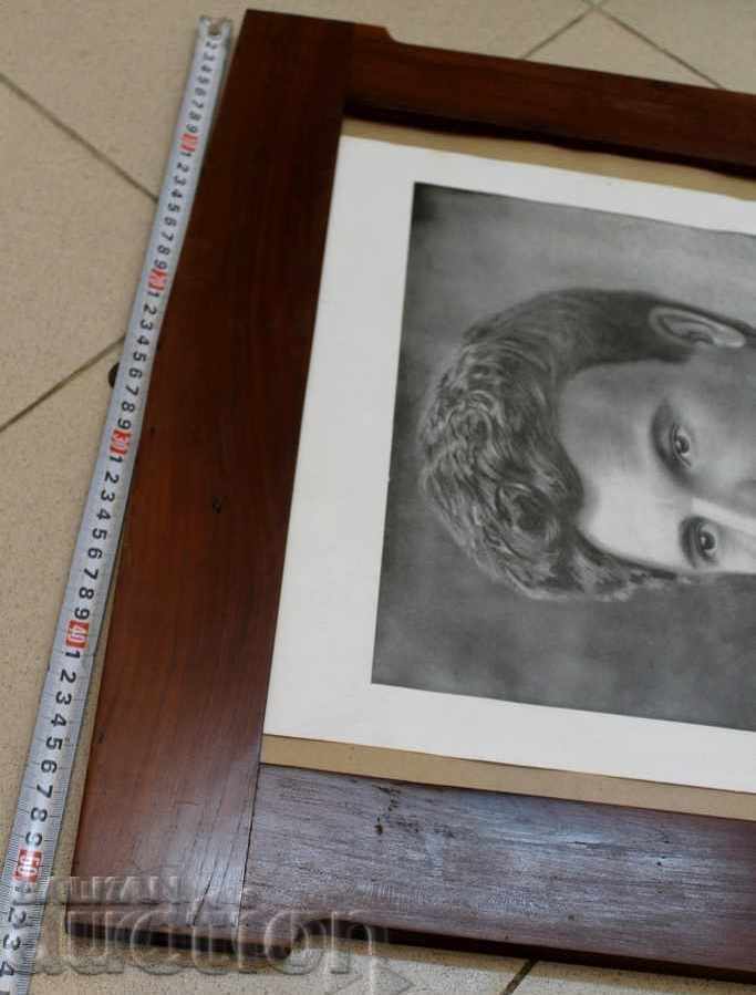 Auction OLD LITHOGRAPHY OF STAMBOLI SOLID MASSIVE LARGE WOODEN FRAME Auction OLD LITHOGRAPHY OF STAMBOLI SOLID MASSIVE LARGE WOODEN FRAME