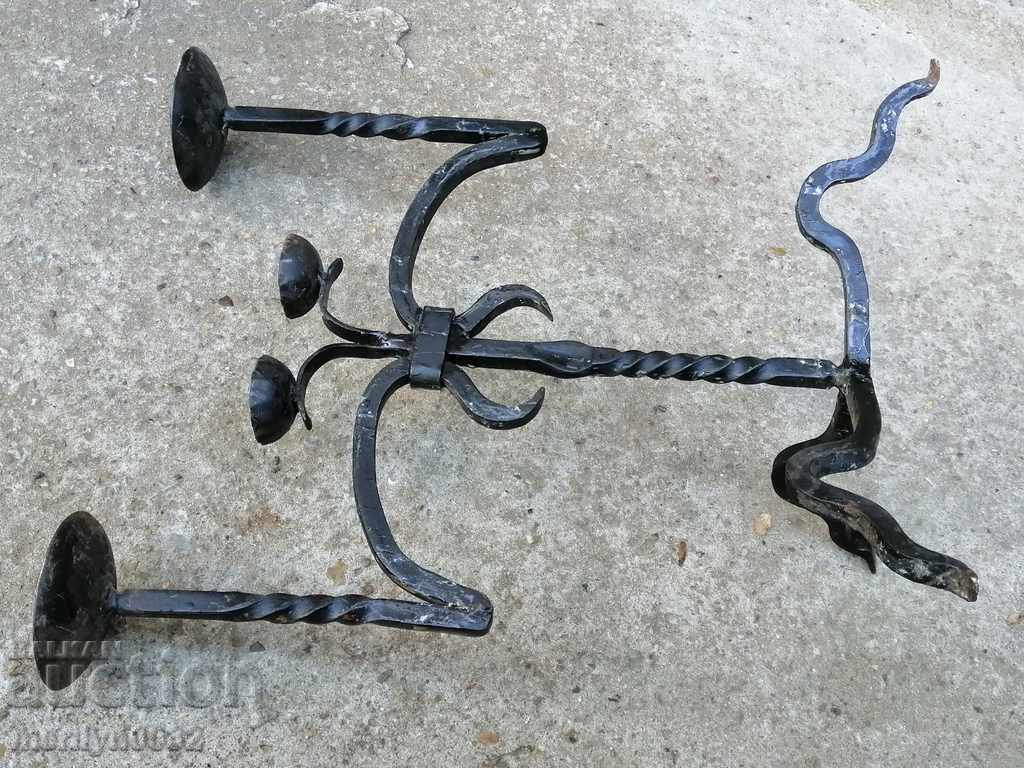 Delivery of Old forged candlestick, candle