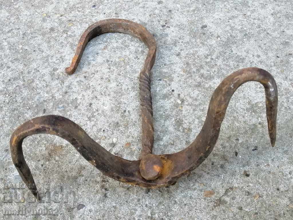 Forged buttock, hook, wrought iron - 6 Forged buttock, hook, wrought iron - 6