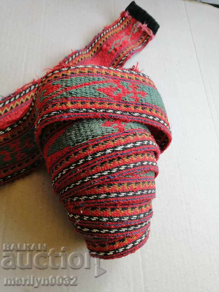 Costum veche cu centură de canape țesute manual - 7