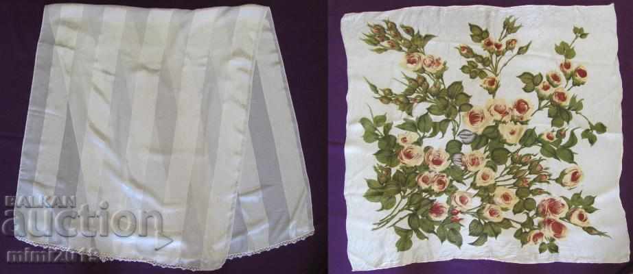 Old 2 Pieces Ladies Silk Scarves