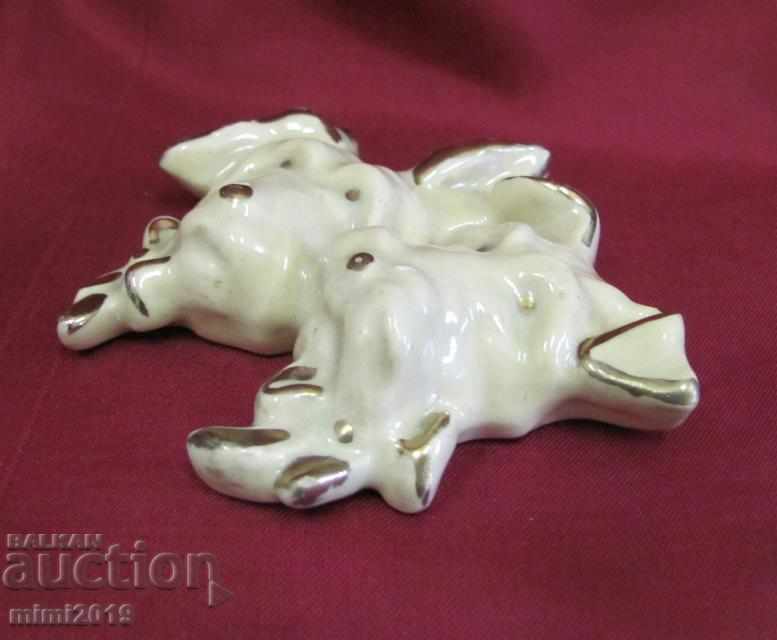 Δημοπρασία Χάλκινο ειδώλιο πορσελάνης 19ου αιώνα - σκυλιά Δημοπρασία Χάλκινο ειδώλιο πορσελάνης 19ου αιώνα - σκυλιά