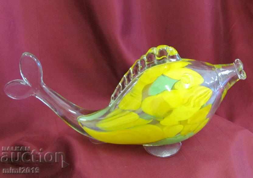 Auction  Old Murano Crystal Figure Fish