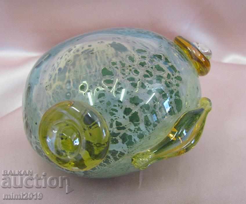 Delivery of Old Crystal Glass Figure-Frog handmade Delivery of Old Crystal Glass Figure-Frog handmade