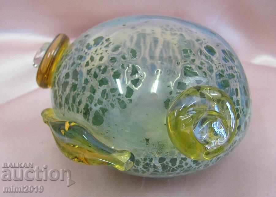 Old Crystal Glass Figure-Frog handmade - 5 Old Crystal Glass Figure-Frog handmade - 5