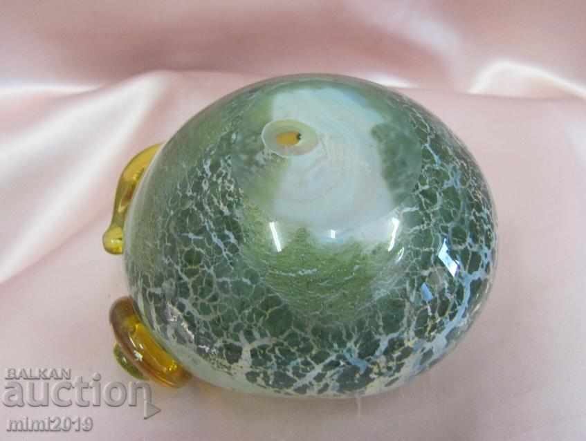 Old Crystal Glass Figure-Frog handmade - 7 Old Crystal Glass Figure-Frog handmade - 7