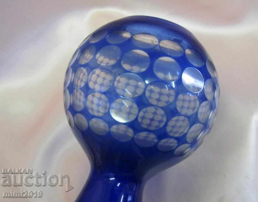Auction  Old Crystal Vase handmade Bohemia