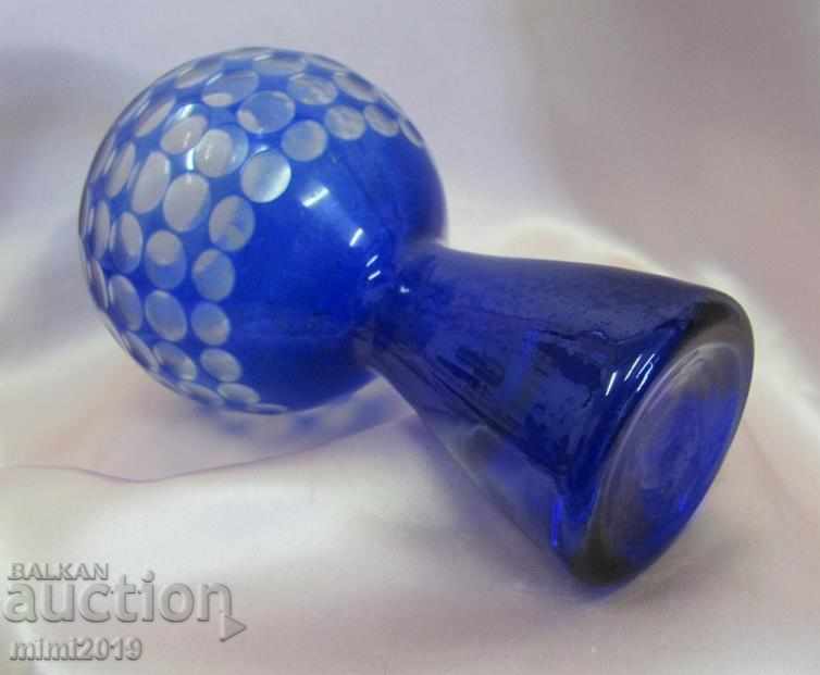 Old Crystal Vase handmade Bohemia - 7