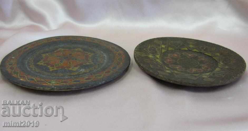 Auction 19th century 2 pieces Wooden Plate Albania Auction 19th century 2 pieces Wooden Plate Albania