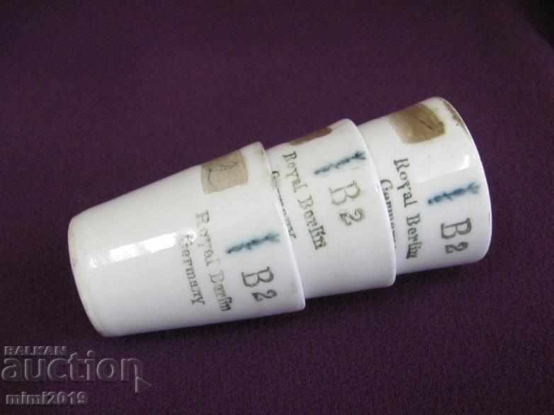 Auction 19th Century Porcelain Medical Cups 3 pcs. Germany Auction 19th Century Porcelain Medical Cups 3 pcs. Germany