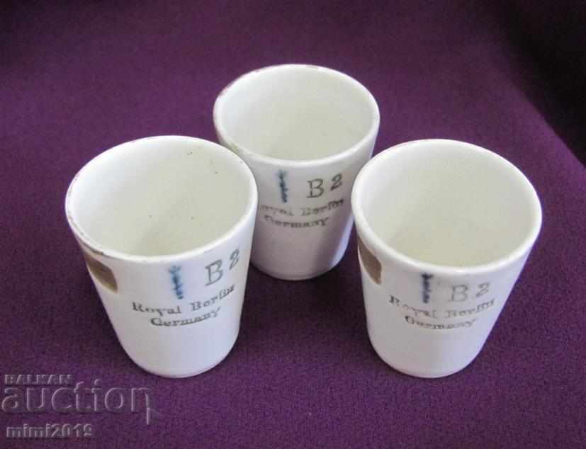 19th Century Porcelain Medical Cups 3 pcs. Germany - 6 19th Century Porcelain Medical Cups 3 pcs. Germany - 6