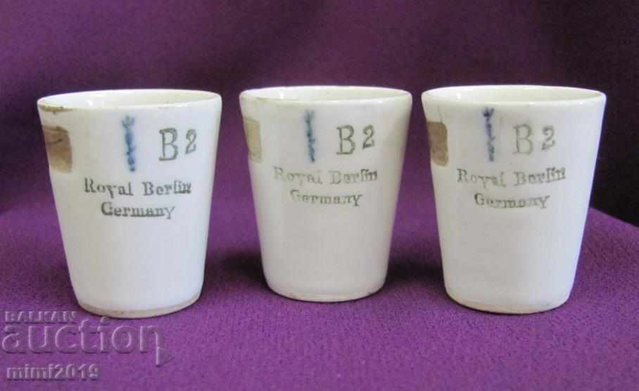 Cupe medicale din porțelan din secolul al XIX-lea 3 buc. Germania