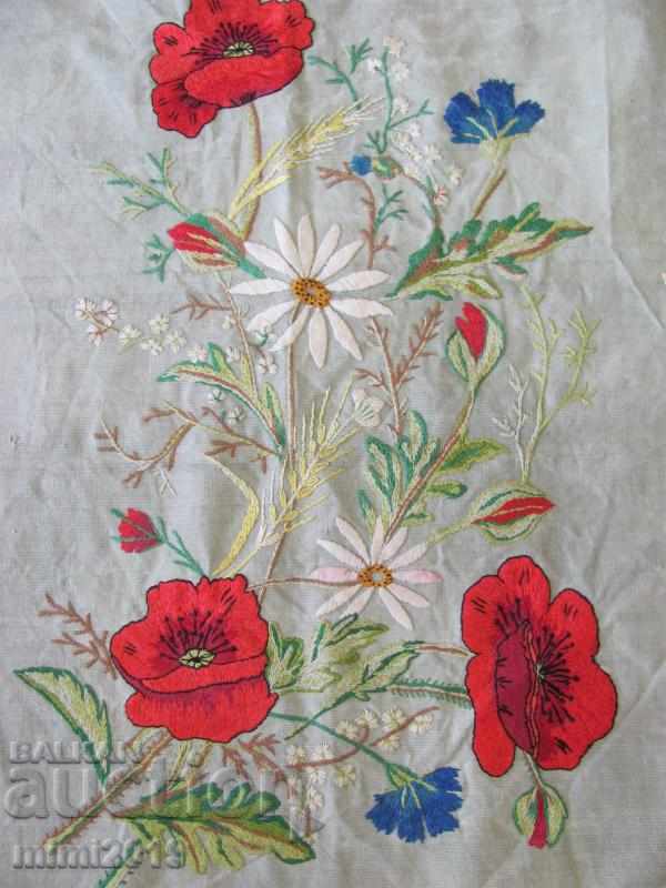 Παλιό χειροποίητο τραπεζομάντιλο, χαλί - 5