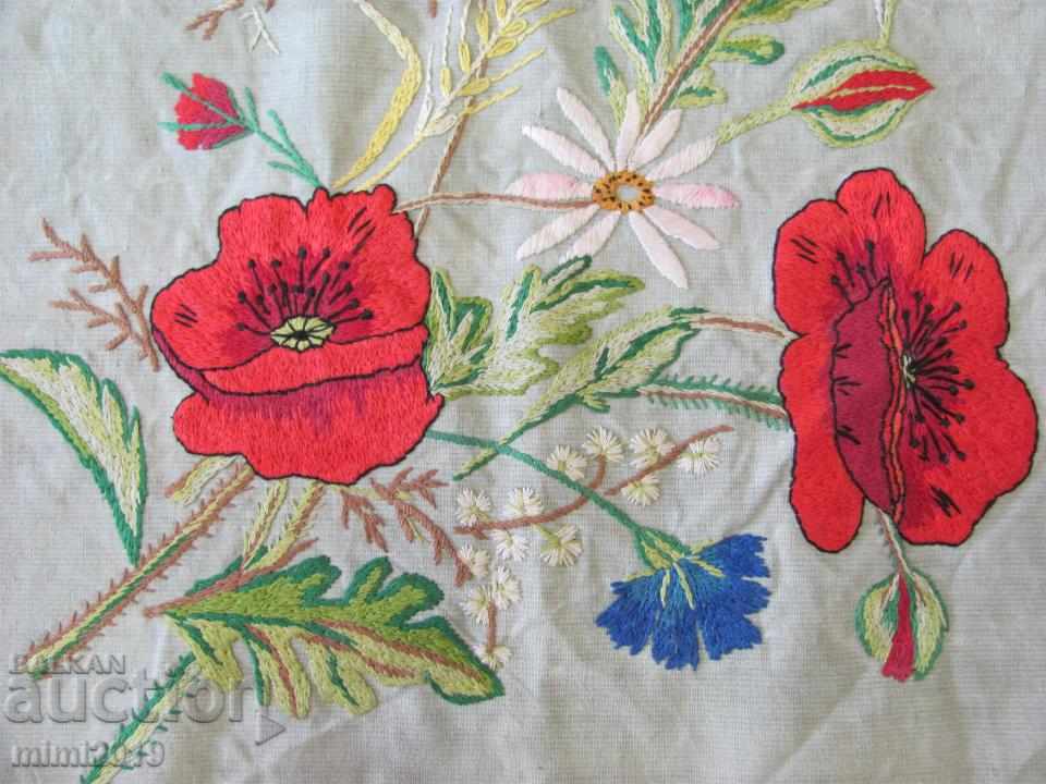 Παλιό χειροποίητο τραπεζομάντιλο, χαλί - 6