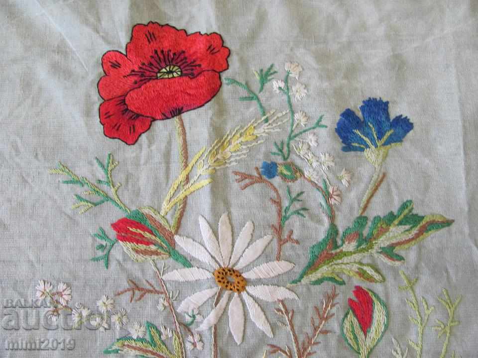 Παλιό χειροποίητο τραπεζομάντιλο, χαλί - 7