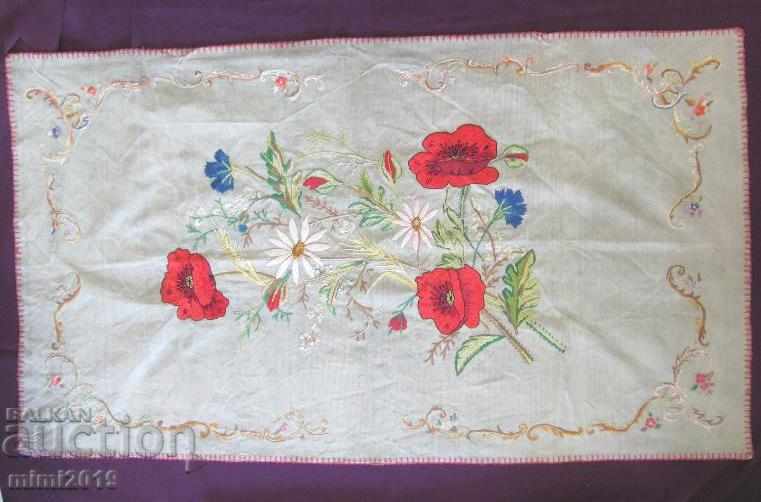 Old Hand Embroidered Tablecloth, Carpet