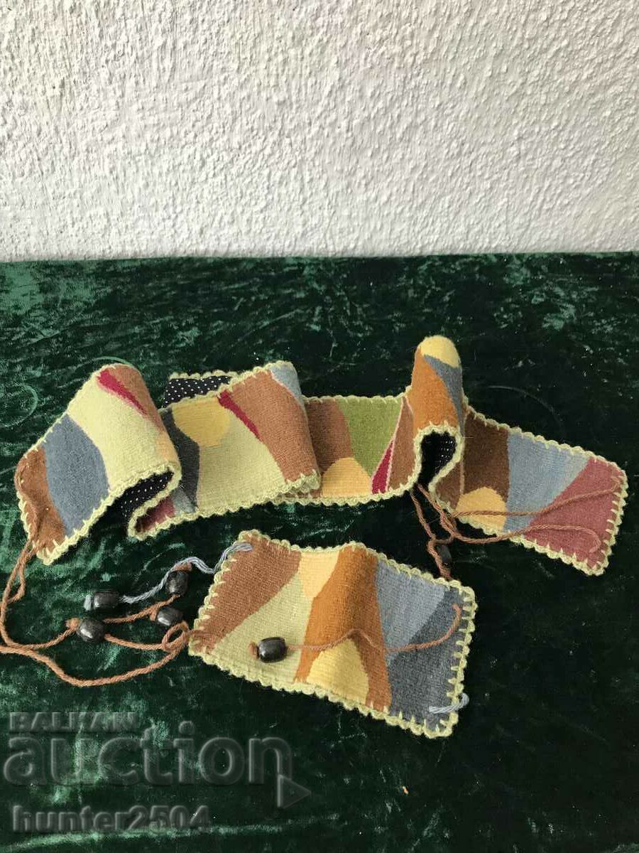 Ζώνη και βραχιόλι - υφάσματα, μαλλί