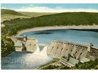 Old postcard - Edersee, Breaking of the dam wall