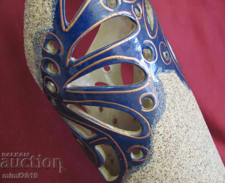 Old Art Deco Large Porcelain Author's Vase - 5 Old Art Deco Large Porcelain Author's Vase - 5