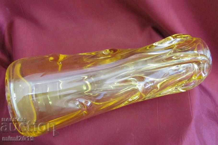 Auction Old Art Deco Crystal Vase handmade Auction Old Art Deco Crystal Vase handmade