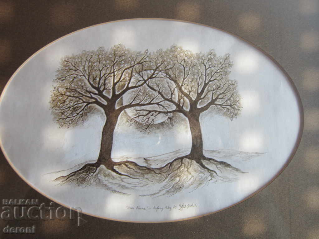 Auction Old etch painting picture Auction Old etch painting picture