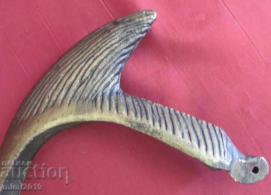 30s Art Deco Bronze Dolphin Handle - 6 30s Art Deco Bronze Dolphin Handle - 6