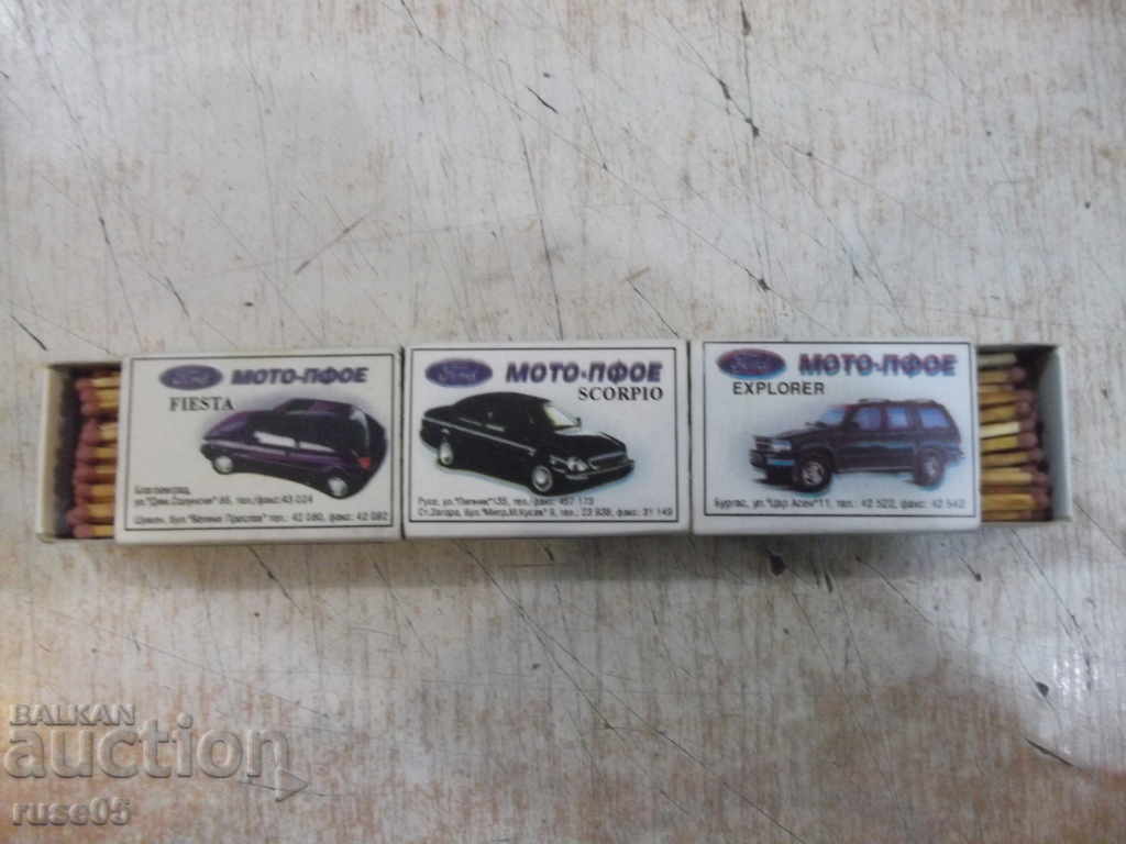 Lot of 3 pcs. "MOTO - PFOF" matches