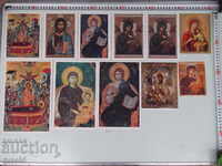 Лот от 11 бр. църковни картички