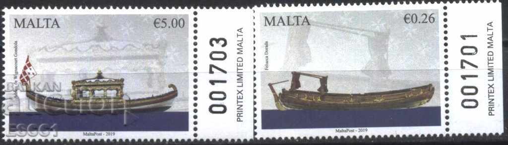 Чисти марки  Лодки  Кораби  2019 от Малта