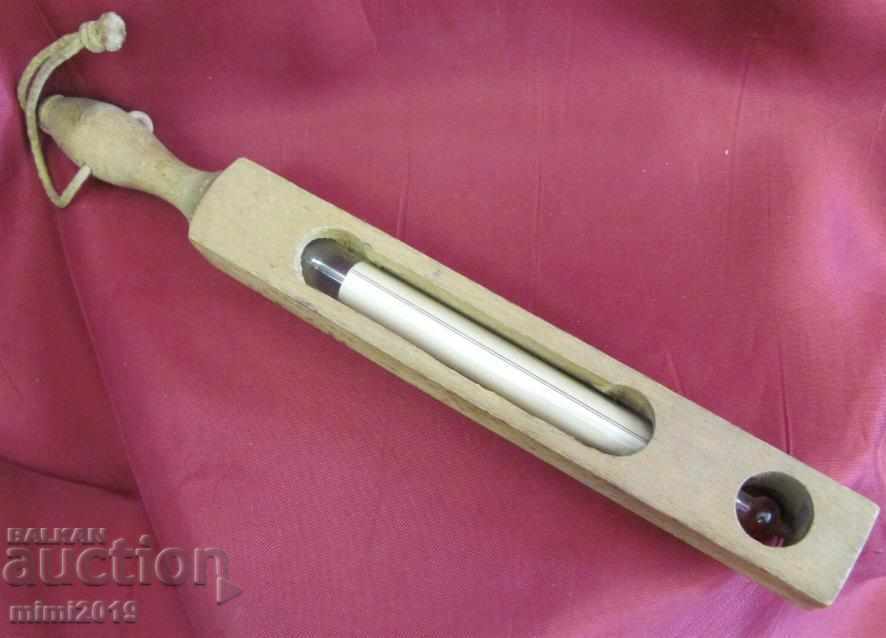 19th Century Thermometer with ethanol wood and glass - 6