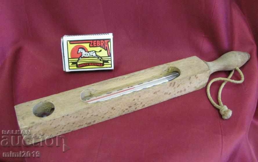 19th Century Thermometer with ethanol wood and glass - 7