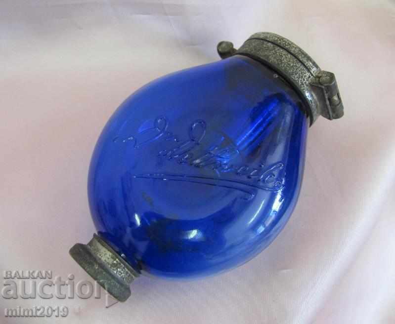 1900s Ειδική ιατρική μπλε μπουκάλι Γερμανία σπάνια