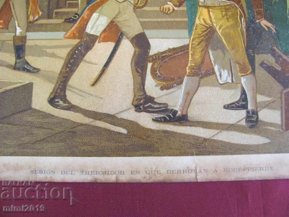 Auction 18th Century Chromolithography-The Robes Pierre Murder Rare Auction 18th Century Chromolithography-The Robes Pierre Murder Rare