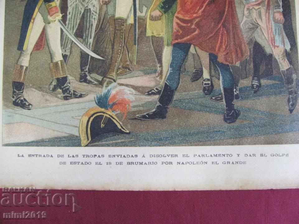 Auction  18th Century Chromolithograph - French Revolution - NAPOLEON