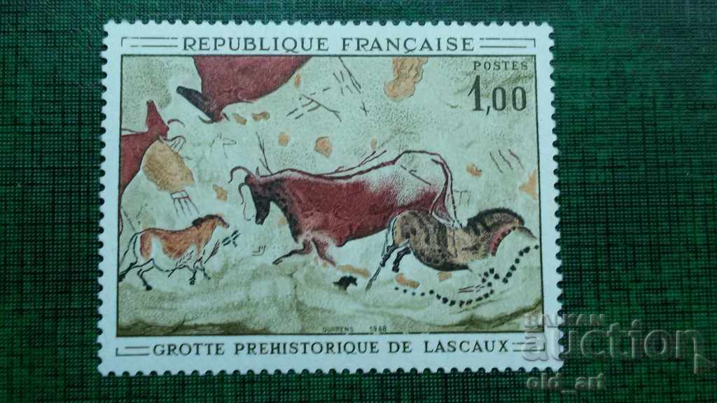Пощенски марки - Франция 1968 Стенописи в пещерите Ласко