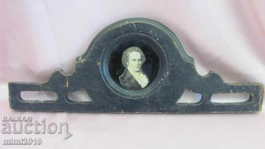 Chromolithography - Beethoven wooden frame - 5 Chromolithography - Beethoven wooden frame - 5