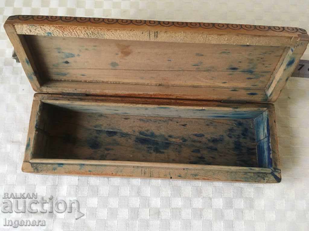 Auction BOX WOOD PENAL PAINTED OLD Auction BOX WOOD PENAL PAINTED OLD