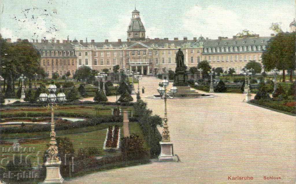 Old postcard - Karlsruhe, Royal Palace
