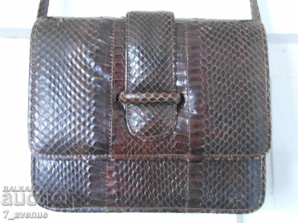 Дамска чанта, уникална оригинална стабилна кожа, VINTAGE