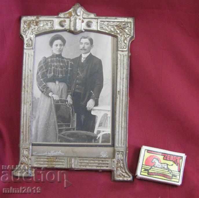 1900 Art Nouveau Secession Metal Frame with Picture - 7 1900 Art Nouveau Secession Metal Frame with Picture - 7