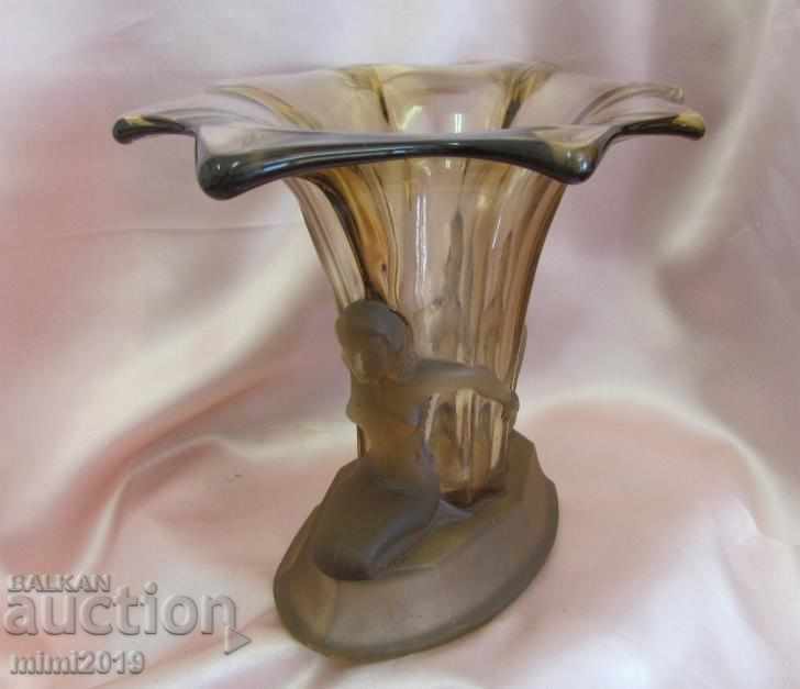 Original Art Nouveau Secession Crystal Cup, Vase by Rene Lalik - 5 Original Art Nouveau Secession Crystal Cup, Vase by Rene Lalik - 5