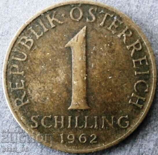 Австрия  1 шилинг 1962г.