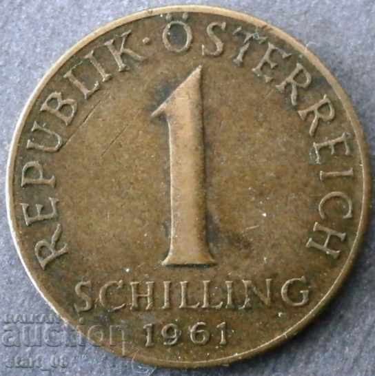 Австрия  1 шилинг 1961г.