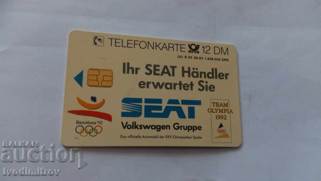 Deutche Telekom Olympia-Flotte von SEAT Phonecard with price 0.45 BGN | € 0.23