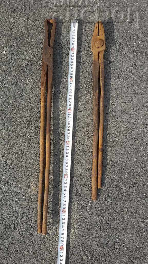 antique forging pliers lot - 7 antique forging pliers lot - 7
