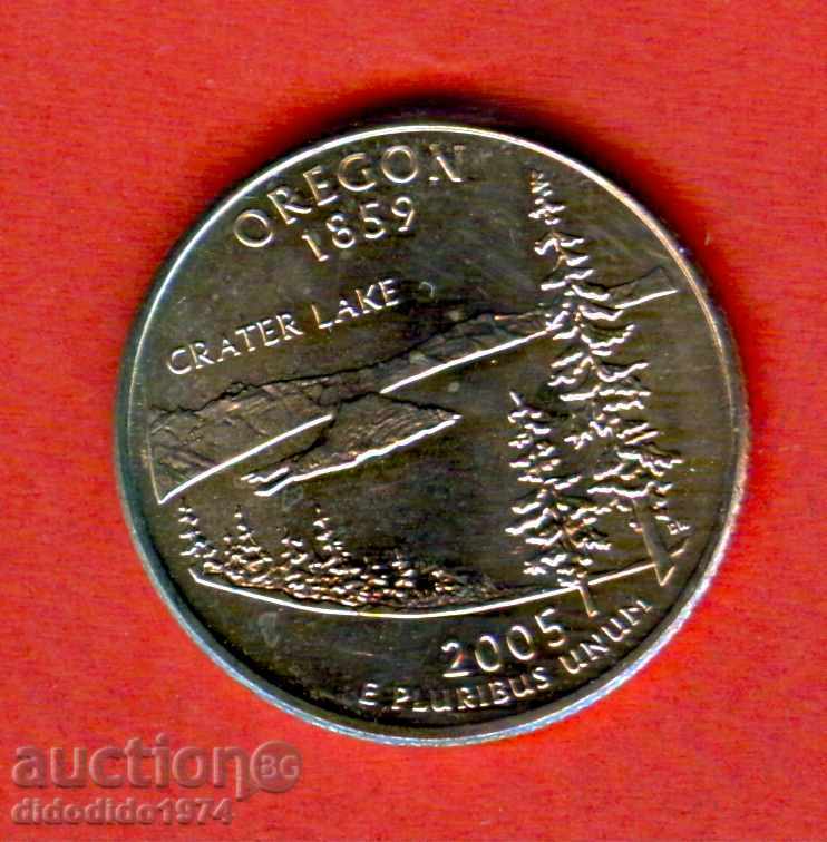 САЩ  USA 25 cent емисия issue 2005 P OREGON НОВА UNC