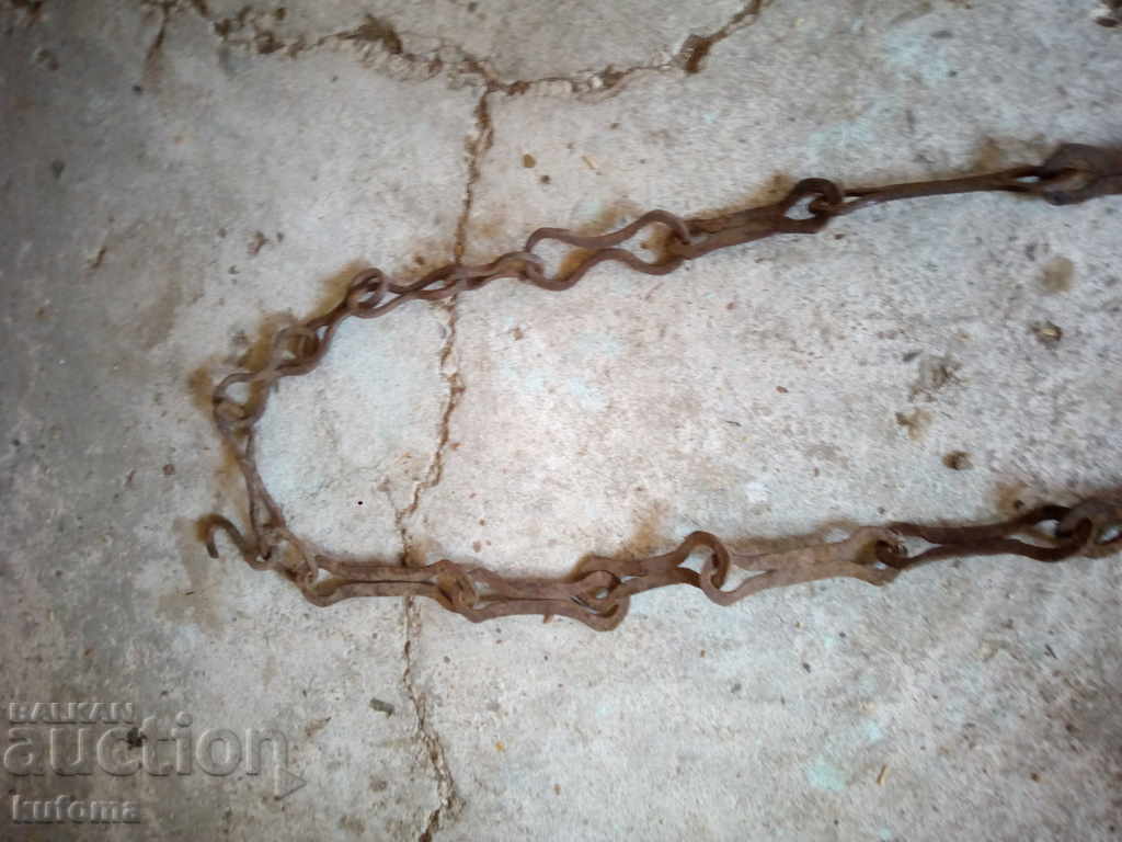 Auction  Old forged chain for hearth