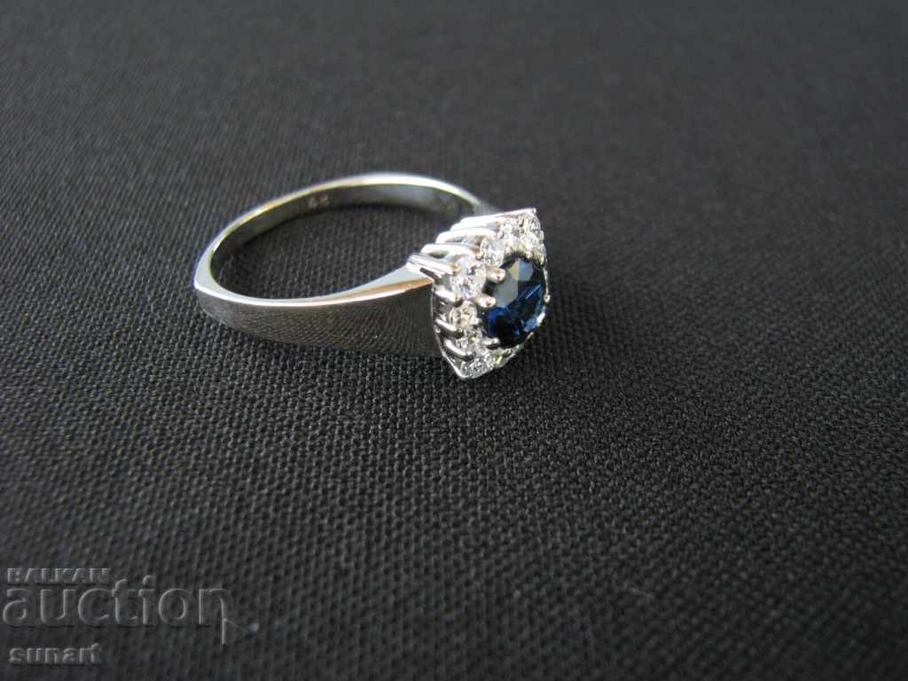 Auction  RING WITH DIAMONDS 0.47K VS COLOR F-G 1K SAFER DIAMOND