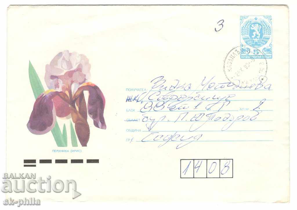 Post envelope - Flowers - Iris / Iris /