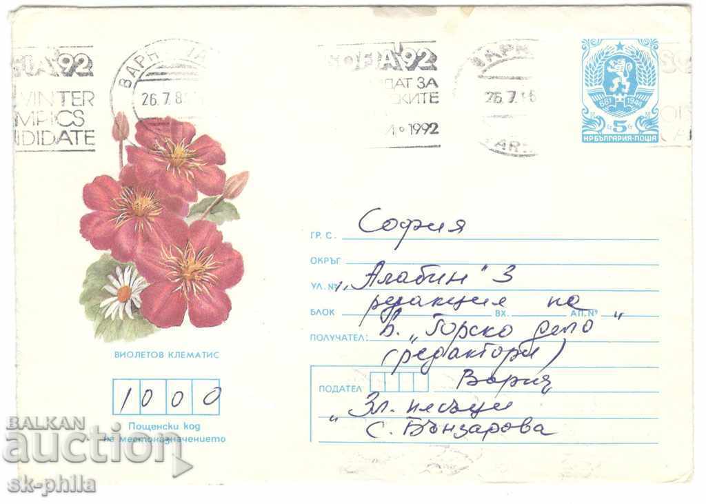 Post envelope - Flowers - Clematis